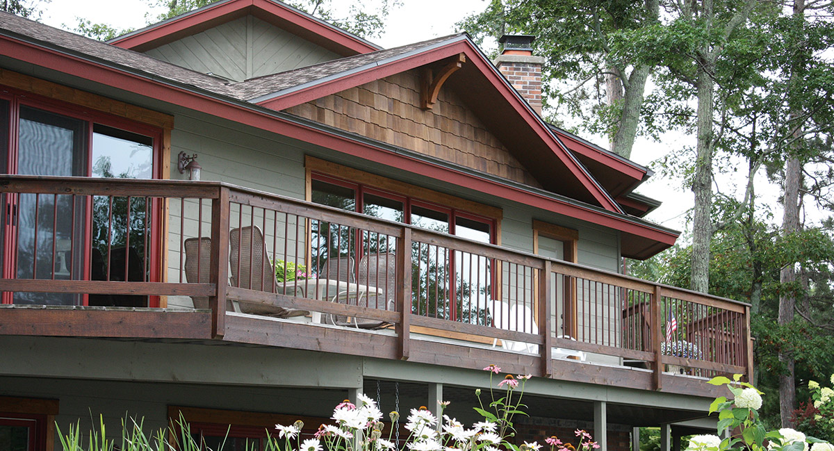 home exterior showing deck